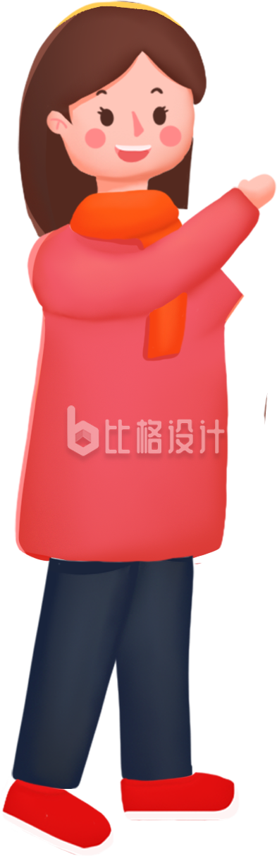 女孩子可爱趣味插画