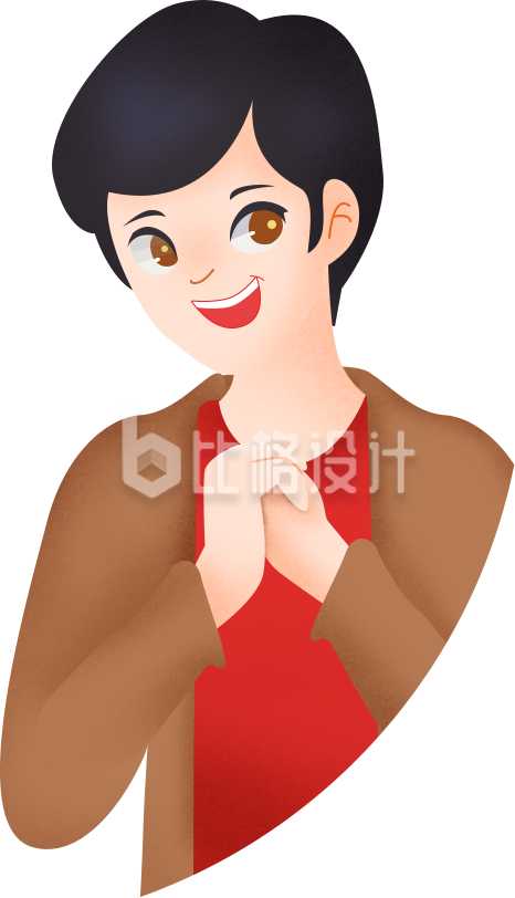 女孩趣味可爱插画