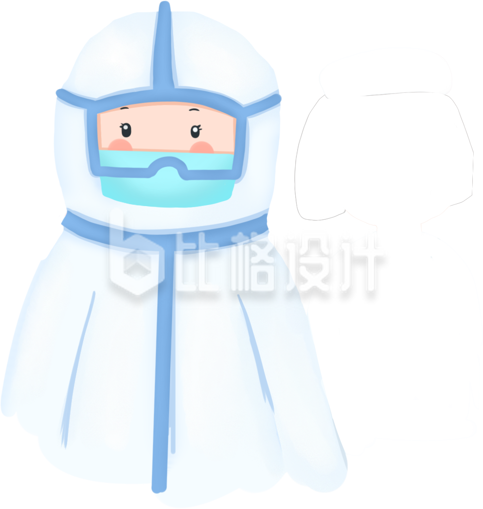 防疫工作者手绘插画