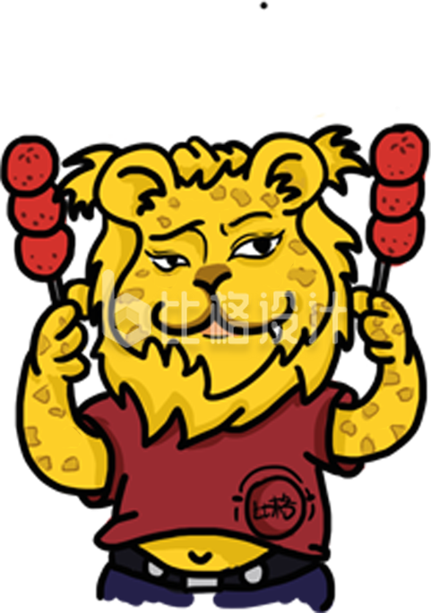 金钱豹趣味插画恶搞