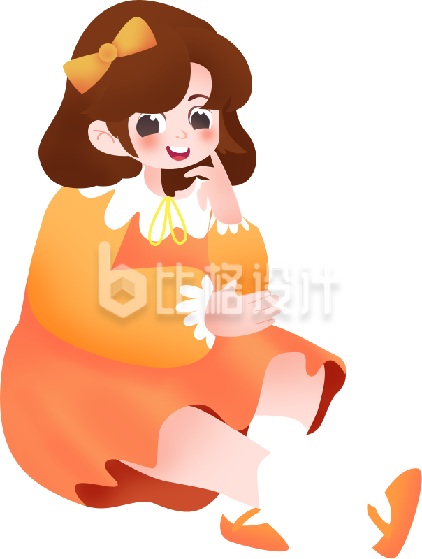 可爱的小女孩手绘插画趣味 可爱的小女孩手绘插画趣味