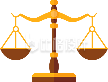 天平秤手绘插画趣味