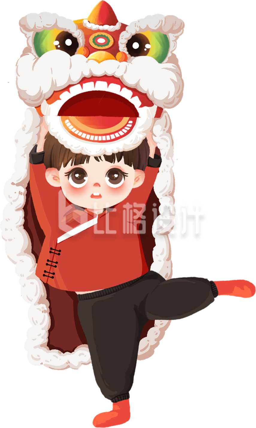 舞狮小女孩
