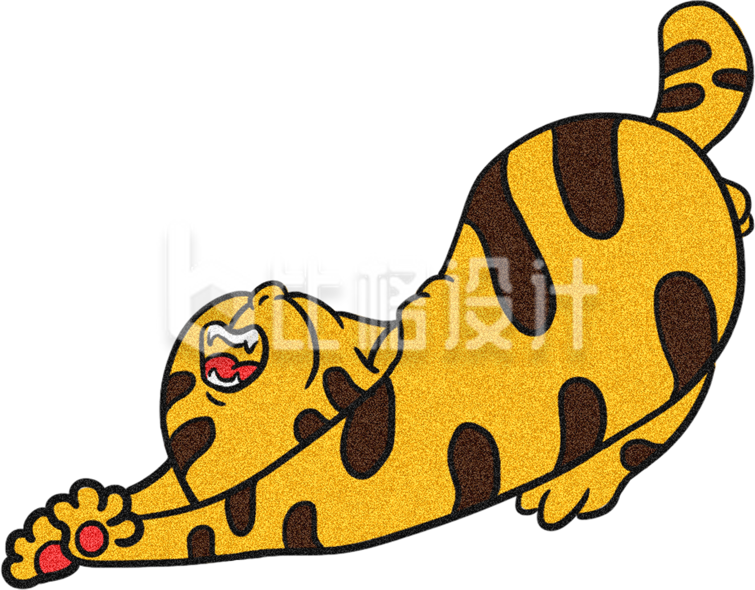 老虎趣味可爱手绘