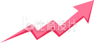 增长箭头手绘插画