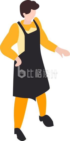 打扫卫生手绘插画