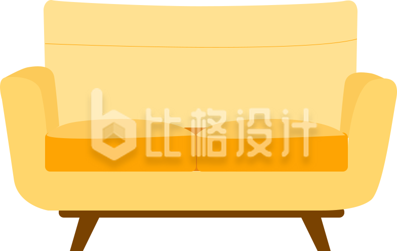 沙发手绘插画