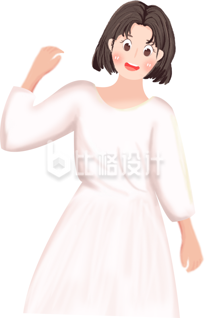 可爱的小女孩手绘插画趣味 可爱的小女孩手绘插画趣味