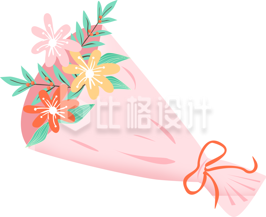 一束小花手绘插画