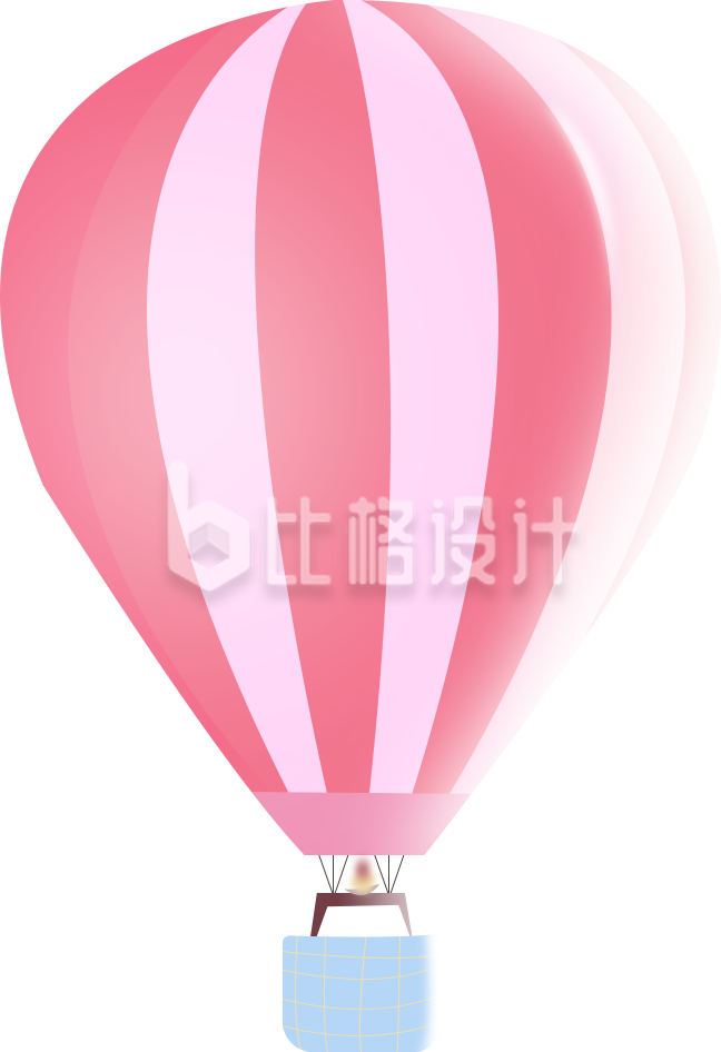 热气球手绘插画趣味可爱