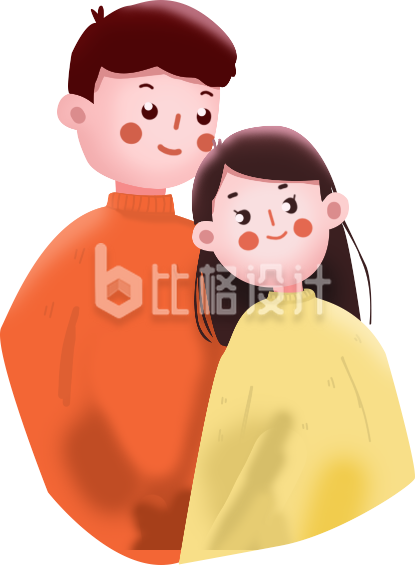 情侣情人节爱情手绘