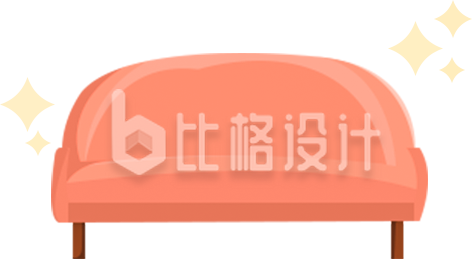 沙发亮晶晶插画趣味