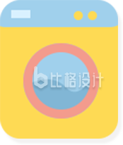 洗衣机插画趣味