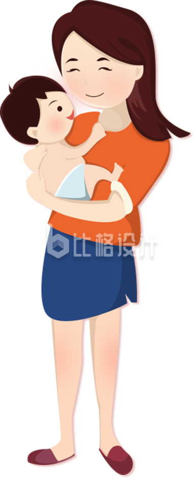 妈妈带宝宝婴儿手绘