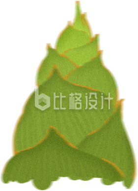 竹笋植物手绘插画
