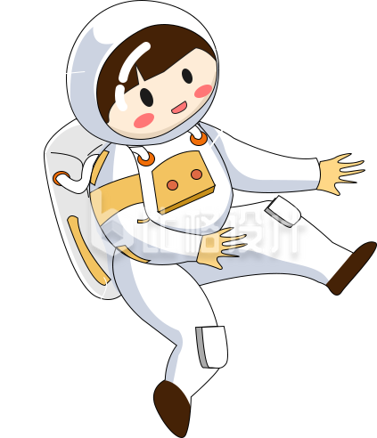 太空人手绘插画趣味