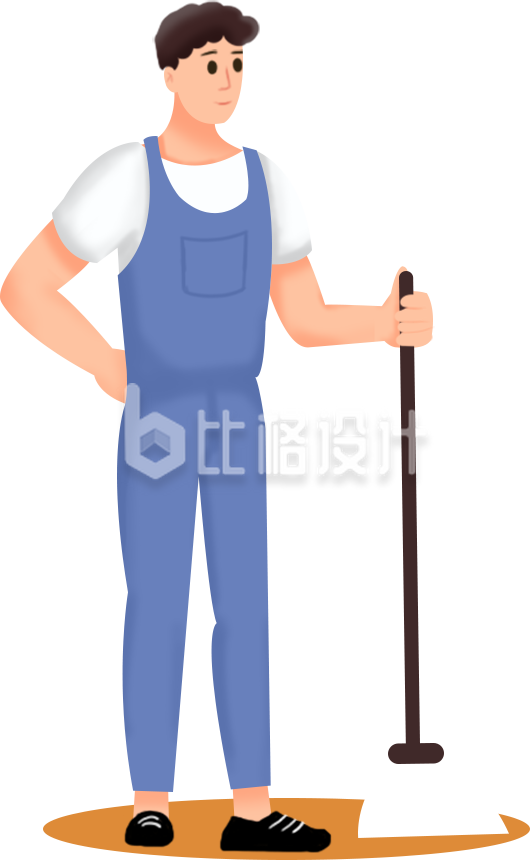 打扫卫生小男孩手绘插画趣味 打扫卫生小男孩手绘插画趣味