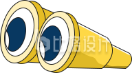 望远镜手绘插画趣味