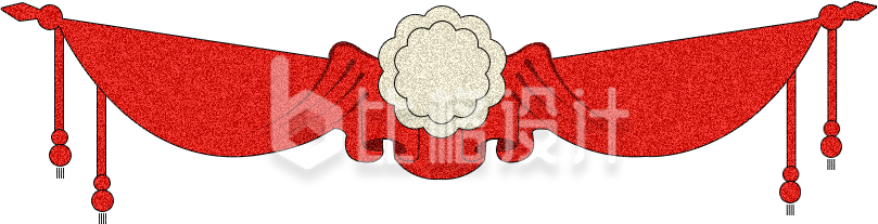 装饰品手绘插画趣味红色