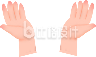 一双手趣味手绘插画