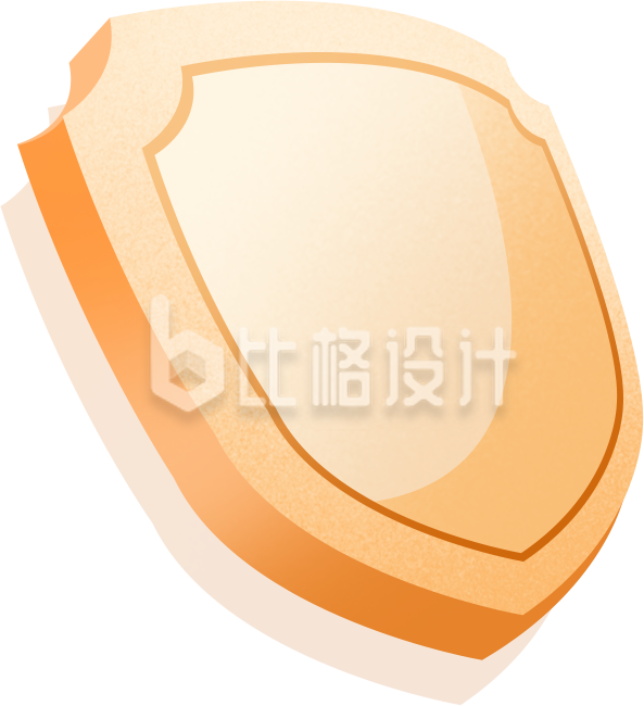 盾牌手绘插画趣味