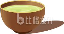 茶杯手绘趣味插画