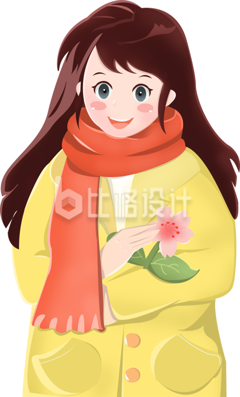 可爱人物插画趣味小美女女孩
