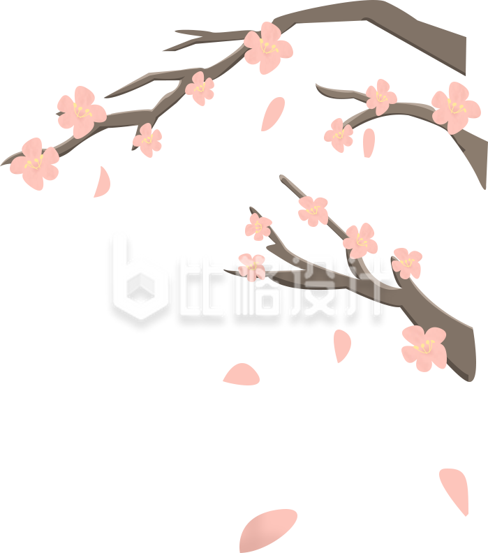 桃花手绘趣味