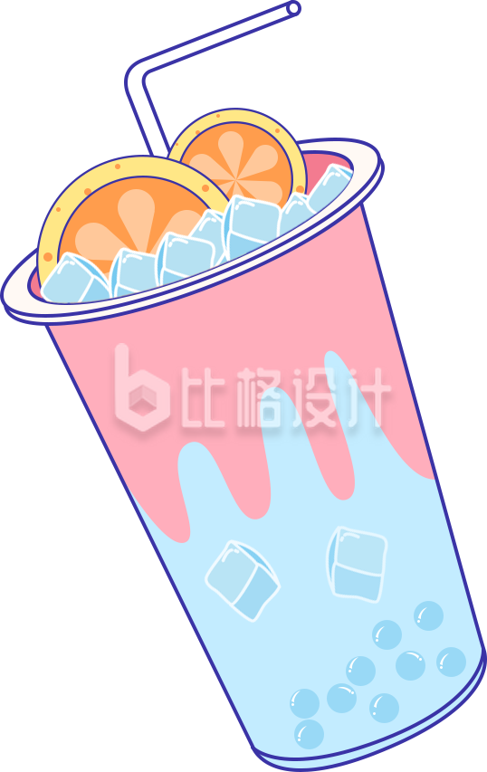  奶昔奶茶手绘
