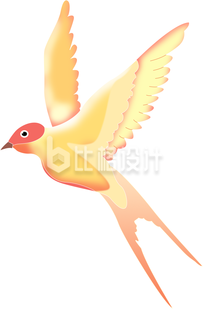 漂亮小鸟手绘插画