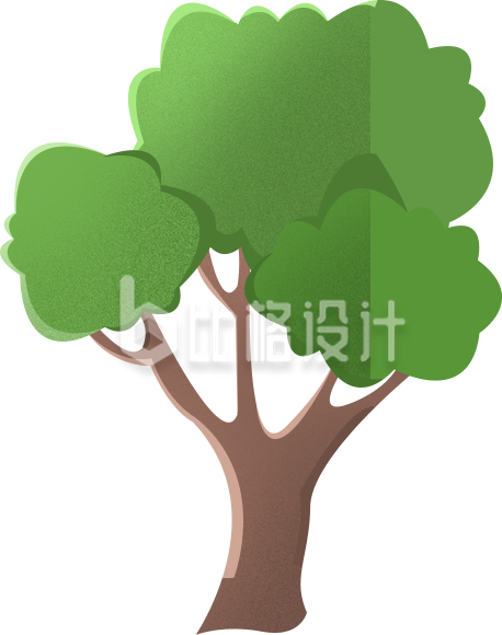 大树手绘插画