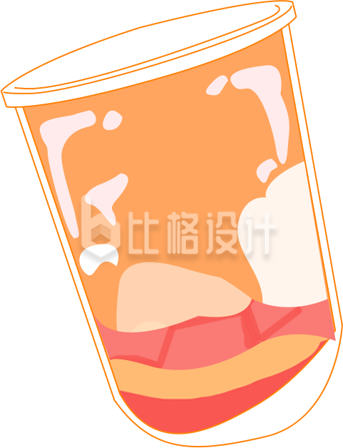 奶茶手绘插画趣味