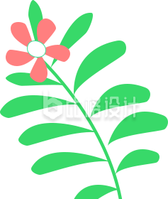 一朵小花手绘