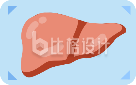 肝脏手绘插画趣味