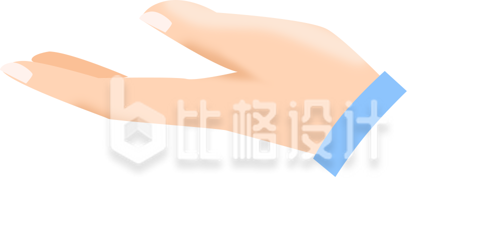 一只小手手绘插画趣味