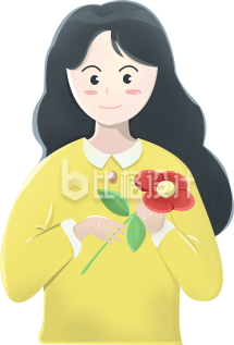 可爱小女孩手绘趣味插画
