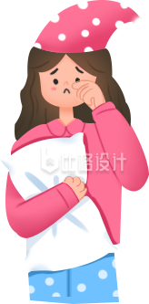 睡眠不足的小姑娘趣味手绘 睡眠不足的小姑娘趣味手绘
