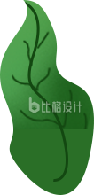 一片树叶绿色植物手绘插画