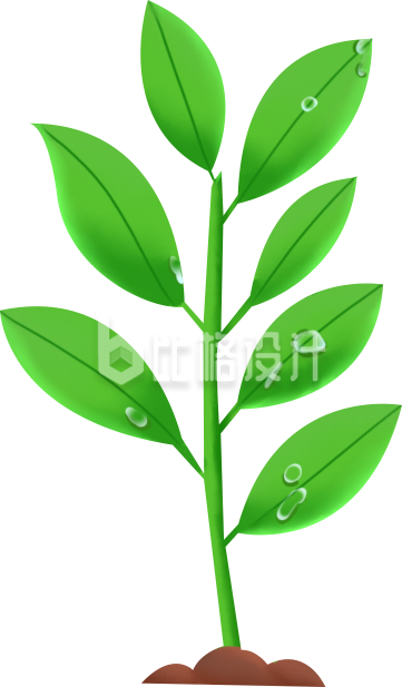 树叶手绘插画趣味