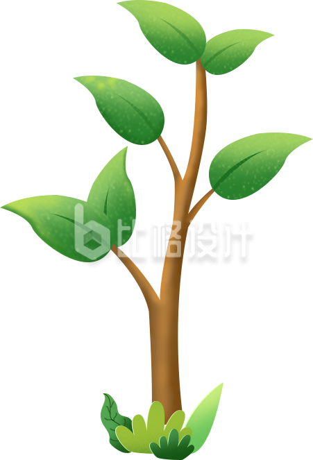树枝手绘大树插画