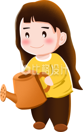 可爱小朋友小女孩手绘插画