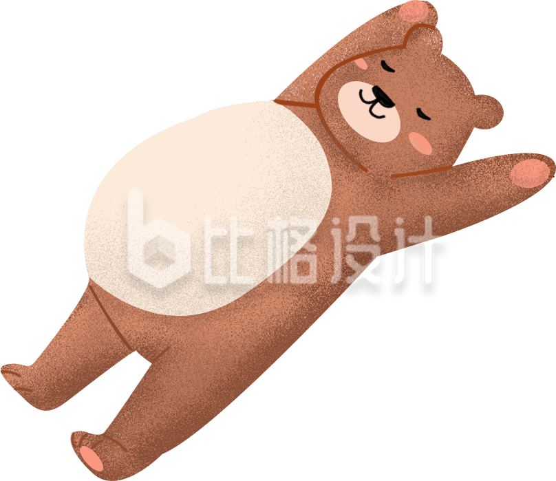 可爱狗熊趣味插画