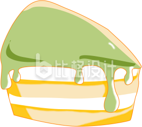 小蛋糕手绘插画趣味