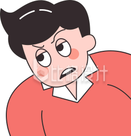 愤怒小男孩手绘趣味