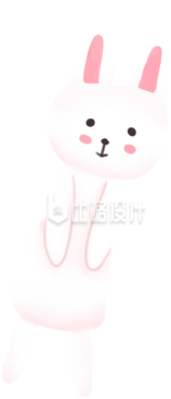 兔子手绘插画 趣味