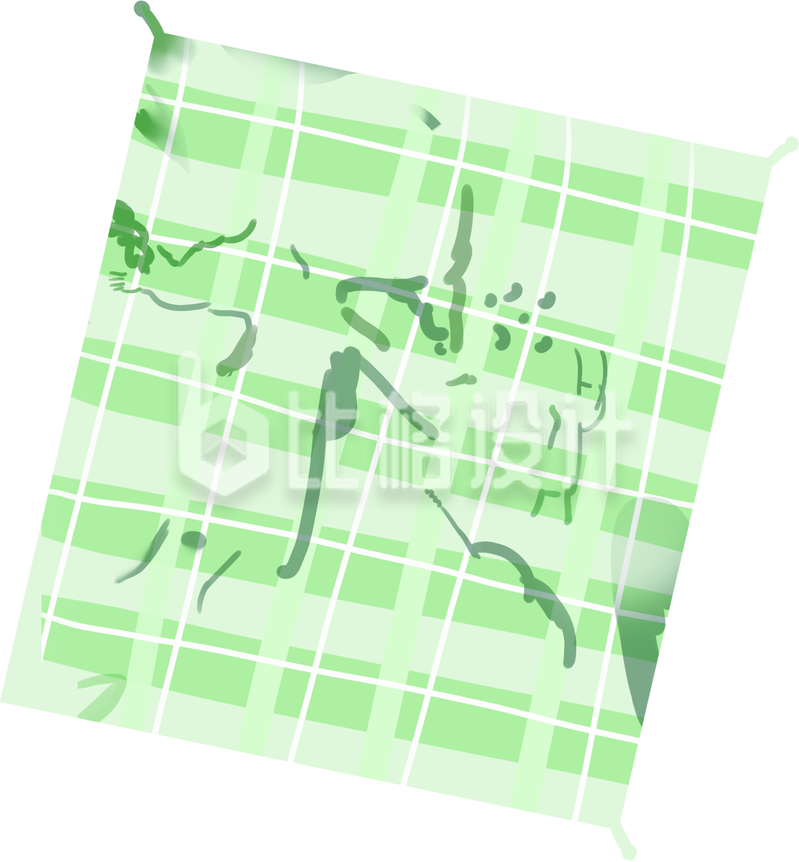 地毯手绘插画 趣味