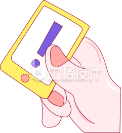 手绘插画趣味手绘一只手