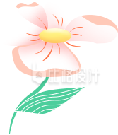 一朵小花手绘插画趣味