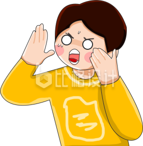 紧张趣味小男孩手绘