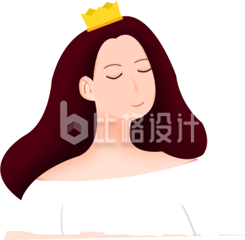 美少女手绘趣味插画